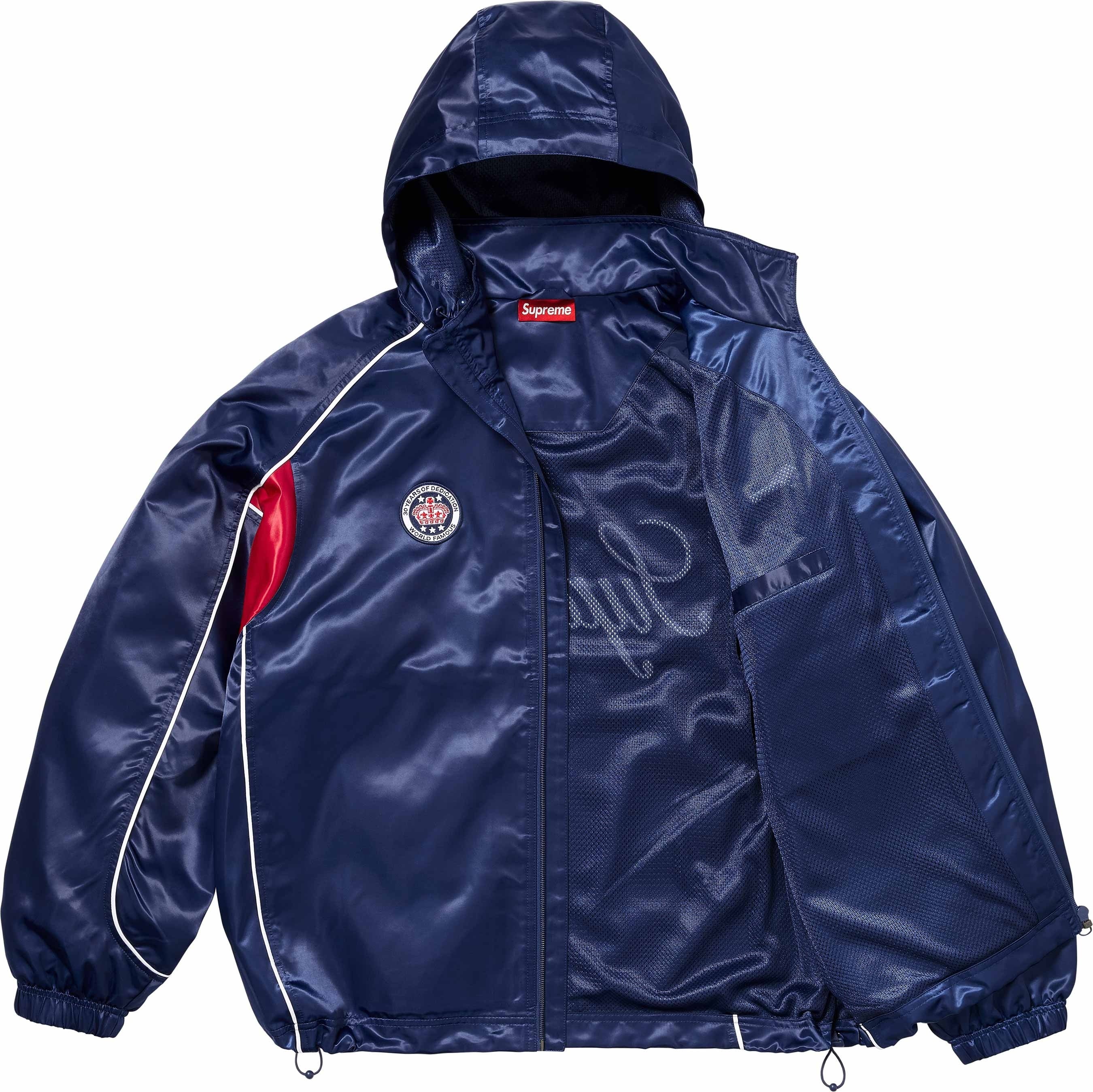 Satin Hooded Track Jacket view 4